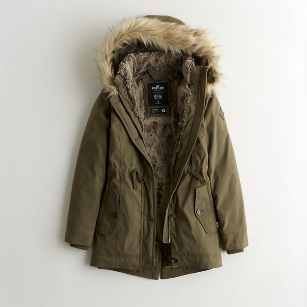 Hollister Cozy Lined Parka Brand New